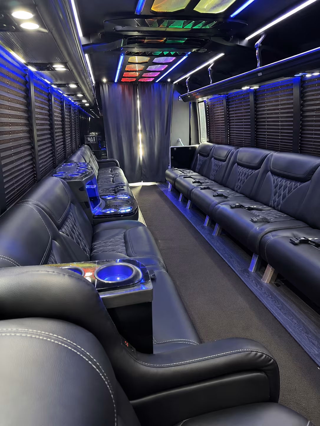 20 Passenger Party Bus Inside