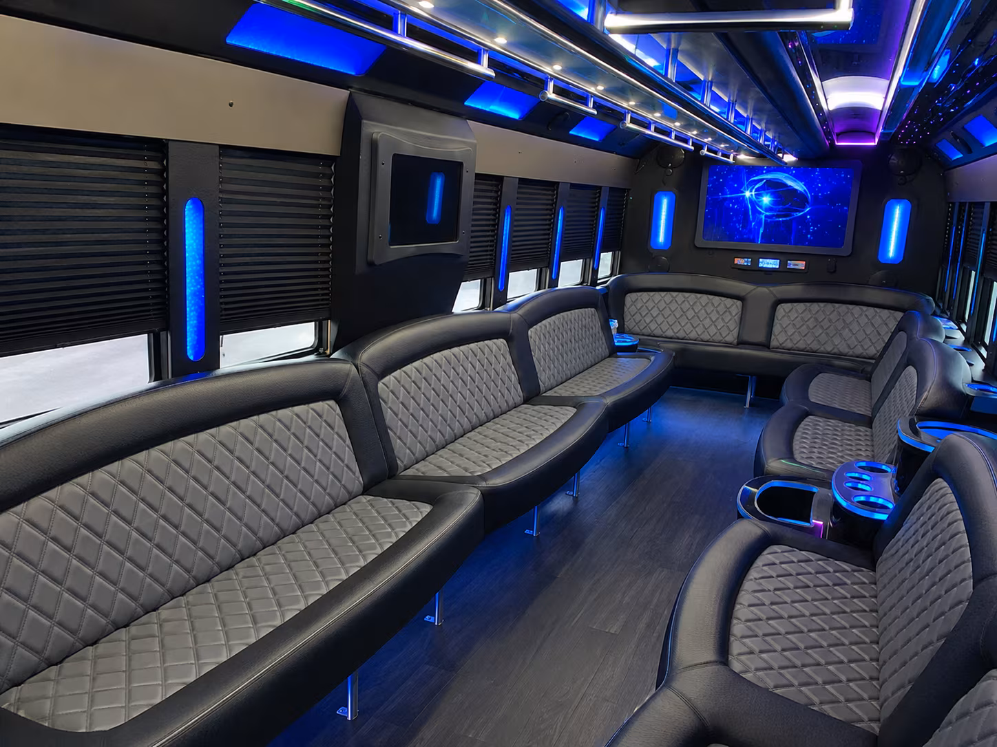 Fayetteville Bachelor & Bachelorette Transportation party bus exterior