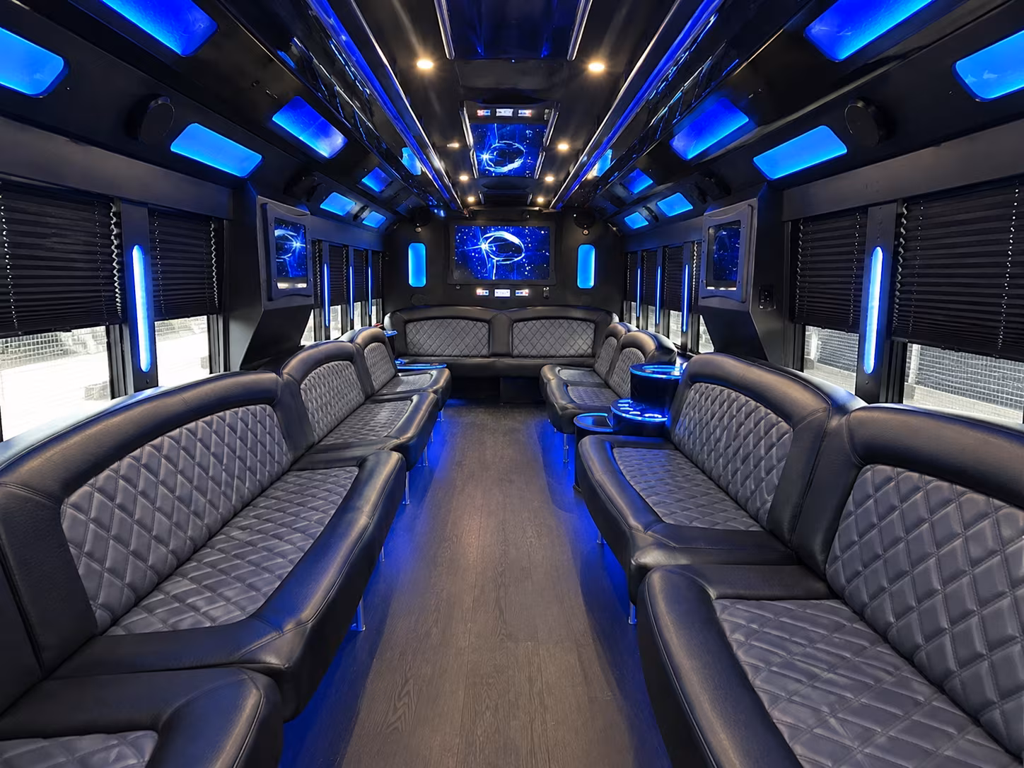 Fayetteville Birthday, Sweet 16, & Quinceañera Transportation party bus exterior