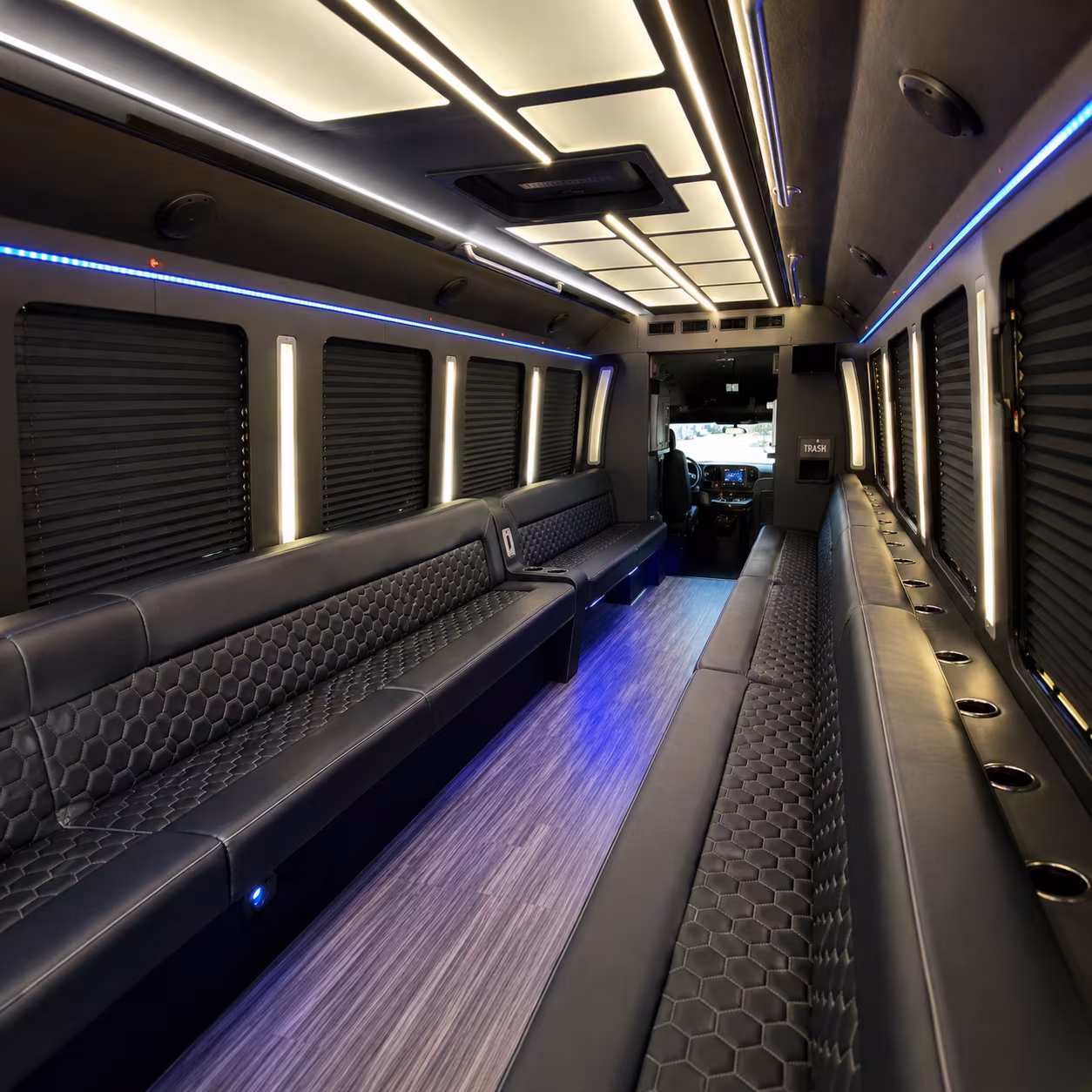 Fayetteville Birthday, Sweet 16, & Quinceañera Transportation party bus exterior