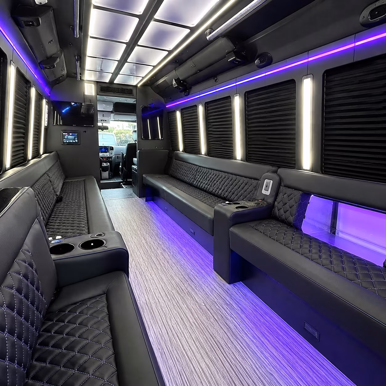Fayetteville Concert & Music Festival Transportation party bus interior