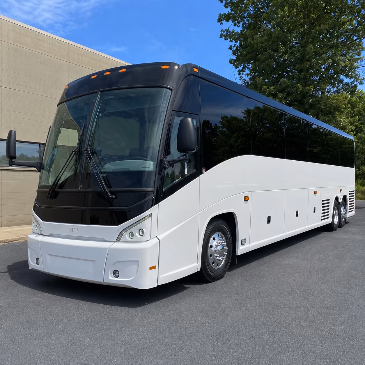 Fayetteville Corporate Transportation party bus exterior