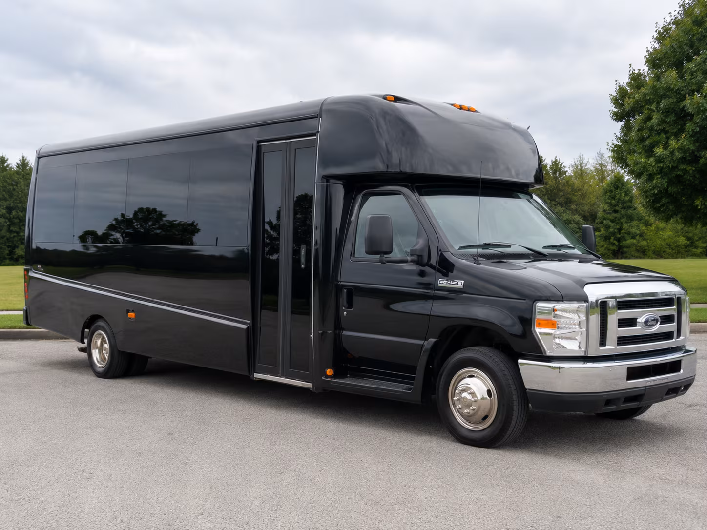Fayetteville Corporate Transportation party bus exterior