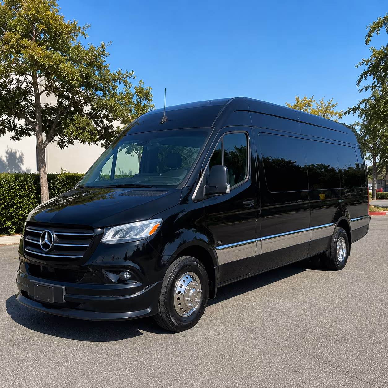 Fayetteville Corporate Transportation party bus exterior