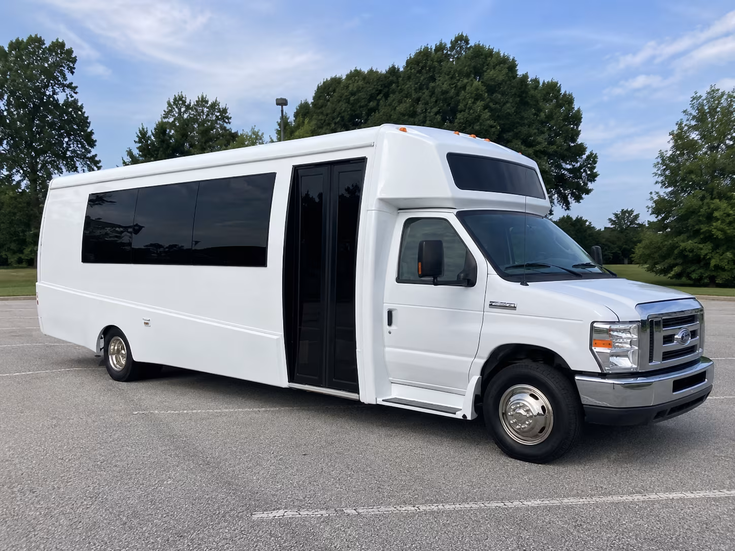Fayetteville Prom & Homecoming Transportation party bus exterior