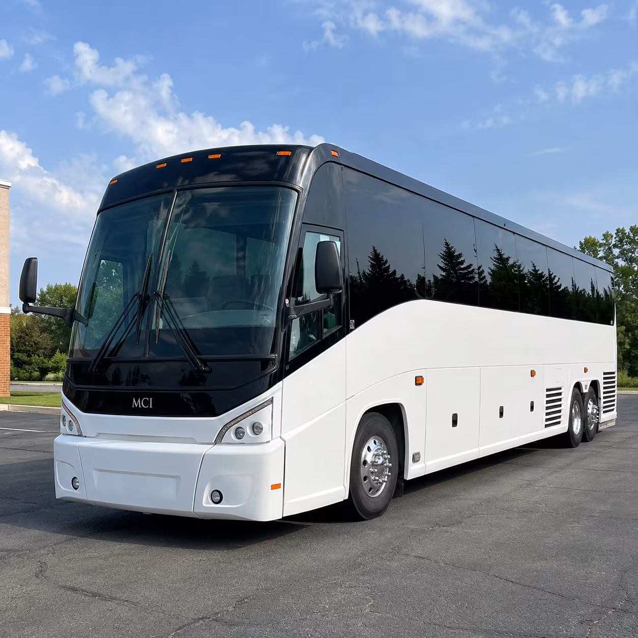 Fayetteville School Event Transportation party bus exterior