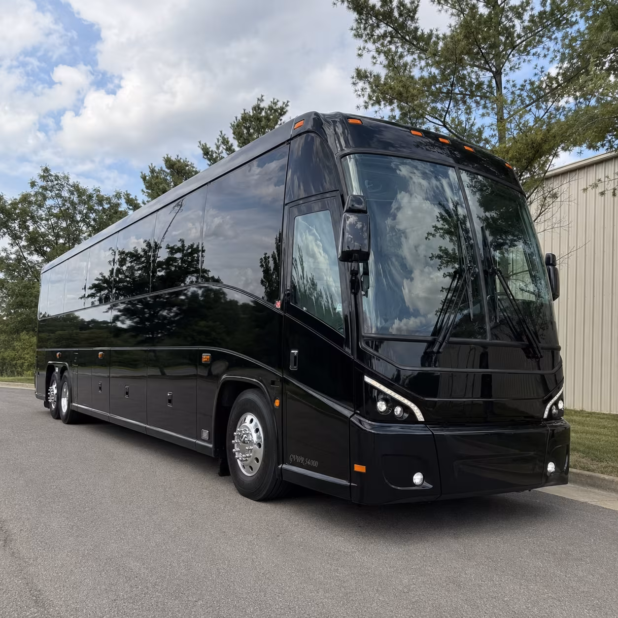 Fayetteville School Event Transportation party bus exterior