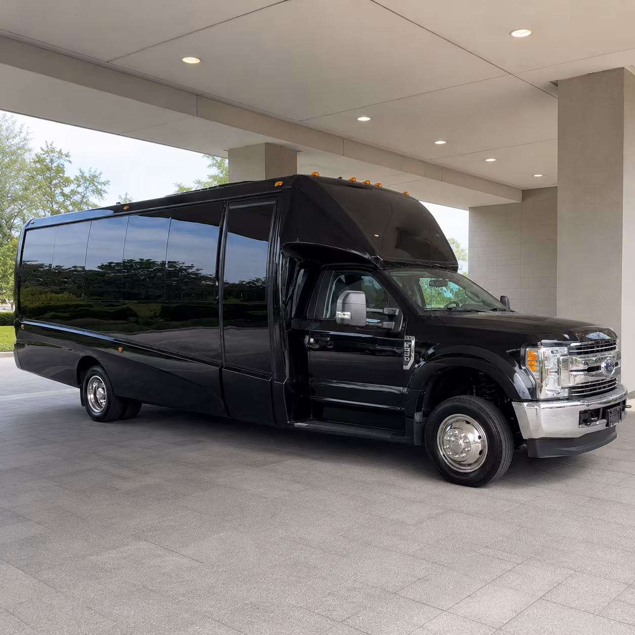 Fayetteville Sporting Event Transportation party bus exterior