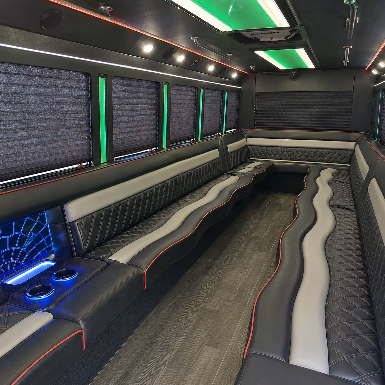 Fayetteville Wedding Transportation party bus exterior
