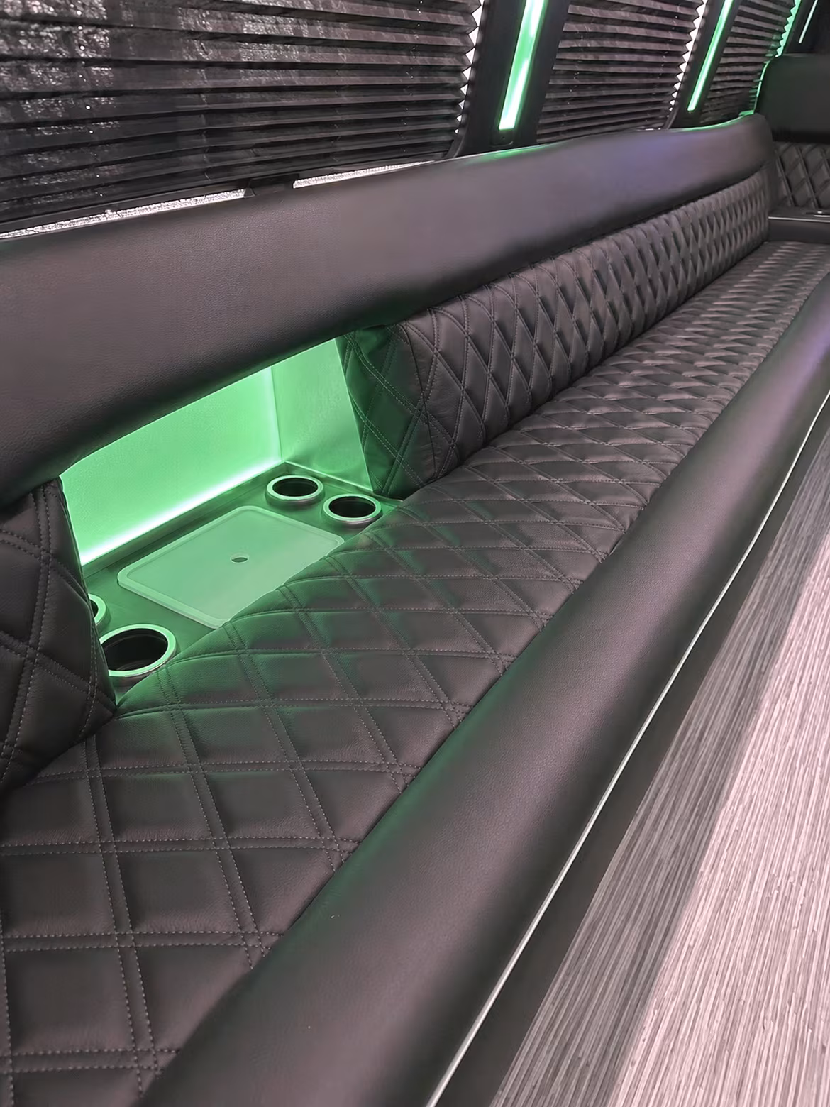 Fayetteville Wedding Transportation party bus interior