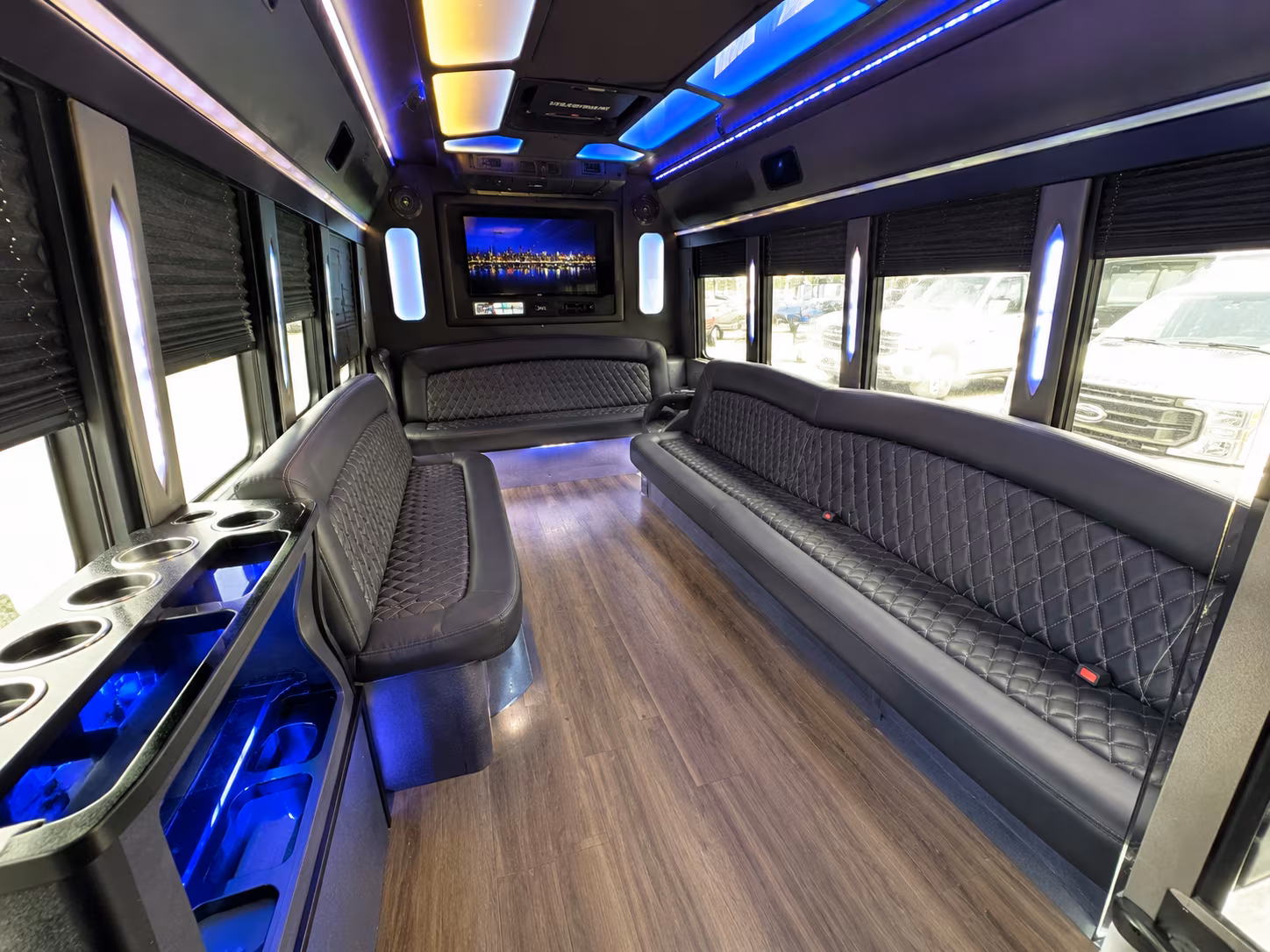 Fayetteville Winery Tour & Pub Crawl Transportation party bus exterior