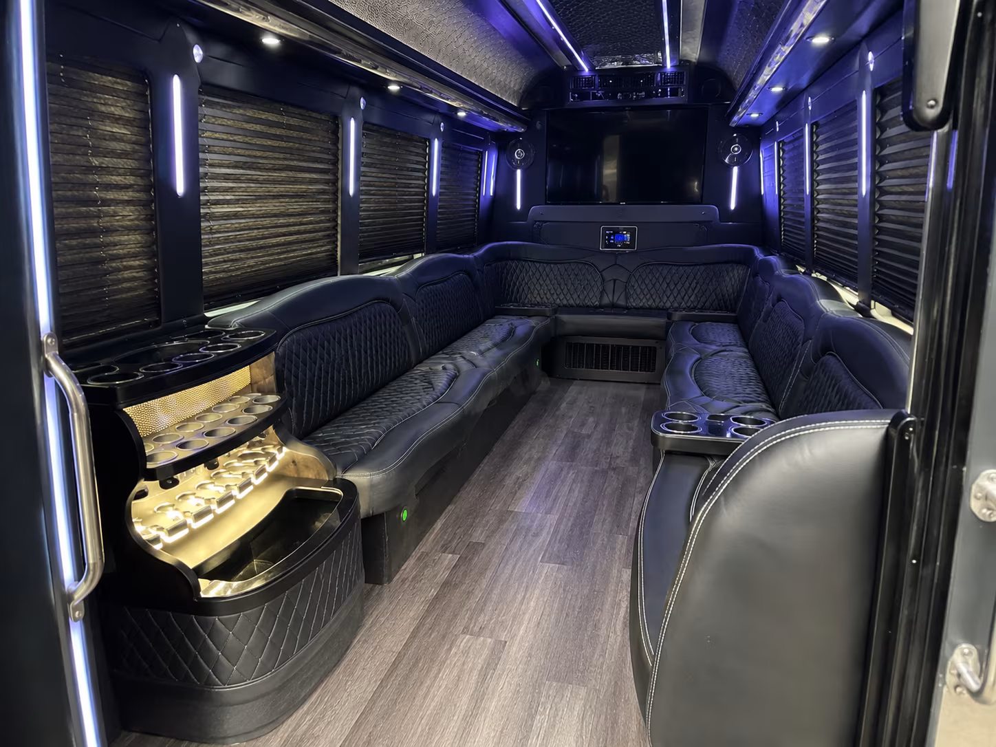 Fayetteville Winery Tour & Pub Crawl Transportation party bus exterior