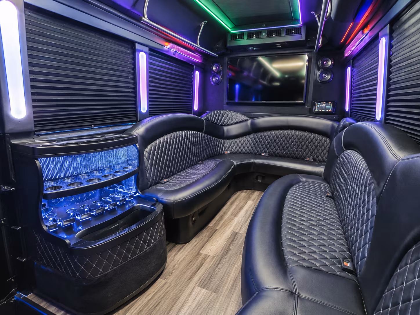 Fayetteville Winery Tour & Pub Crawl Transportation party bus exterior