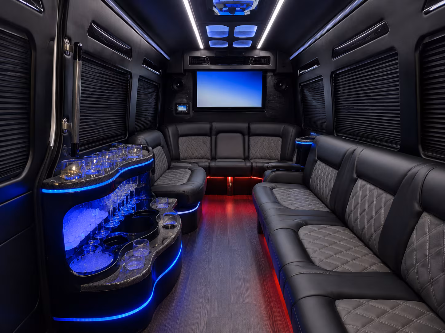 14 Passenger Sprinter Limo Interior