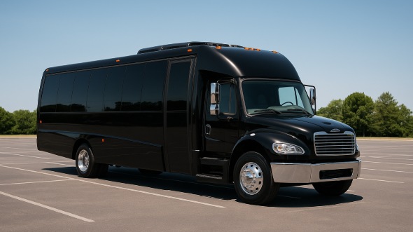 Exterior of Charter Bus Company Greenville's 20 Passenger Party Bus in Greenville