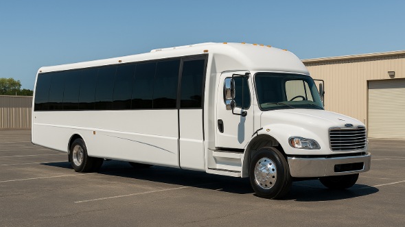 Exterior of Charter Bus Company Fayetteville's 25 Passenger Minibus in Fayetteville
