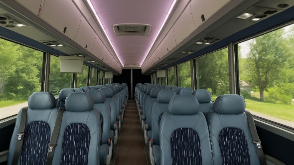 Interior of Charter Bus Company Fayetteville's 25 Passenger Minibus in Fayetteville