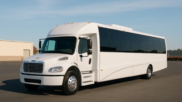 Exterior of Charter Bus Company High Point's 28 Passenger Party Bus in High Point