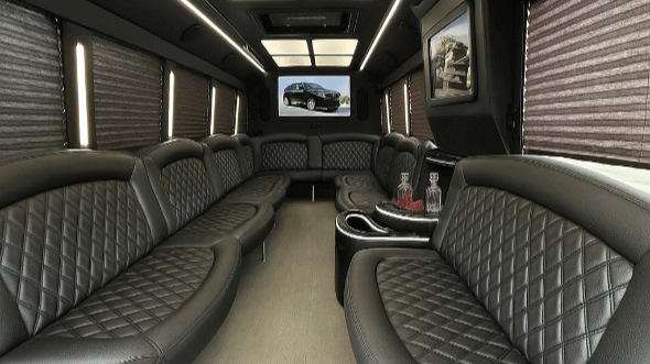 28 passenger party bus interior