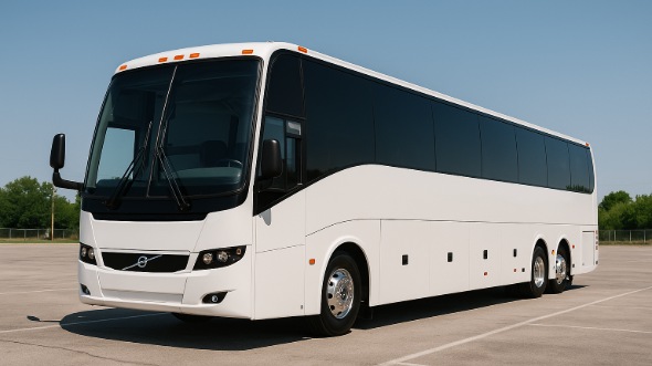 Exterior of Charter Bus Company Fayetteville's 40 Passenger Charter Bus in Fayetteville
