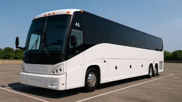 Exterior of Charter Bus Company Apex's 40 Passenger Party Bus in Apex