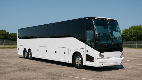 Exterior of Charter Bus Company Fayetteville's 47 Passenger Charter Bus in Fayetteville