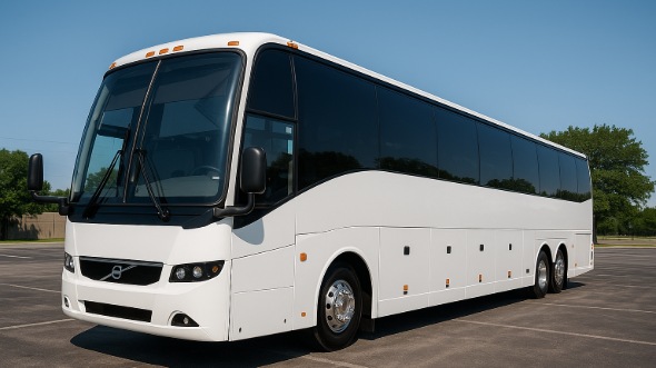 Exterior of Charter Bus Company Fayetteville's 48 Passenger Charter Bus in Fayetteville
