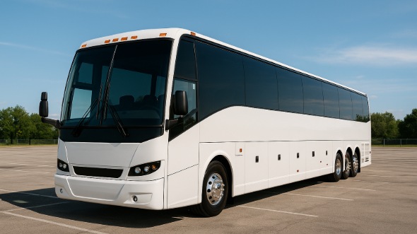 Exterior of Charter Bus Company Burlington's 50 Passenger Party Bus in Burlington