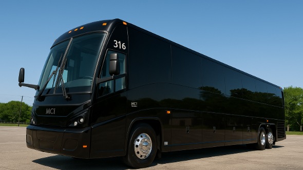 Exterior of Charter Bus Company Greenville's 50 Passenger Party Bus in Greenville