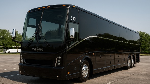Exterior of Charter Bus Company High Point's 50 Passenger Party Bus in High Point