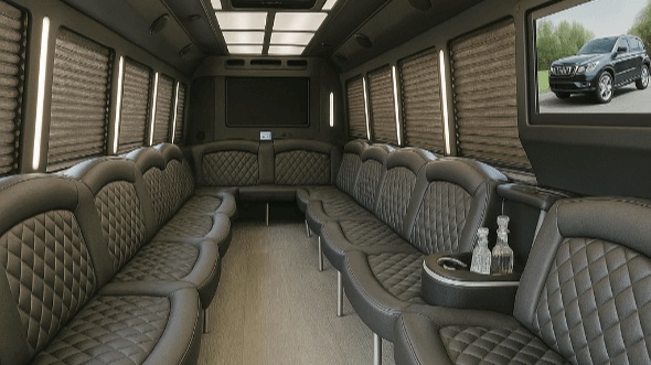 50 passenger party bus interior