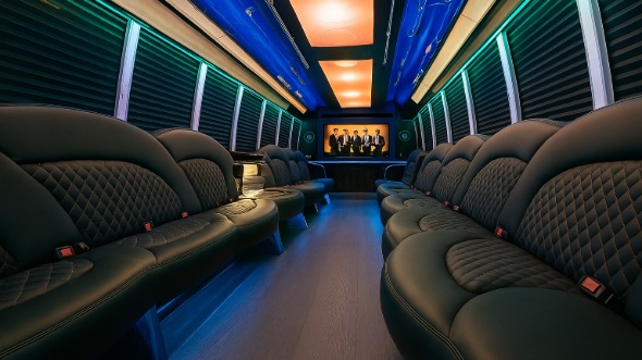 fayetteville 30 passenger party bus inside